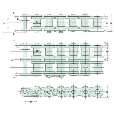 08B-FS Hitachi Inspire SBR - Samosmarujące | Bezobsługowe łańcuch rolkowy