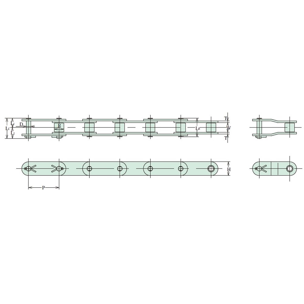 C2042-NP Hitachi Inspire SBR - Niklowane łańcuch o podwójnej podziałce