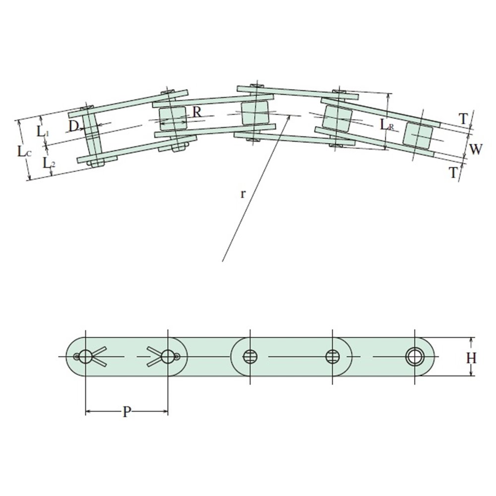 C2052SB Hitachi Inspire SBR - Do pracy po łuku łańcuch o podwójnej podziałce